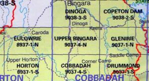 Upper Bingara 9037-4-N NSW Topographic Map