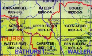 Upper Turon 8831-1-N NSW Topographic Map