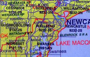 Wallsend 9232-3-S NSW Topographic Map