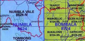 Wangellic 8724-4S NSW Topographic Map Printed