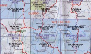 Wellington 8632-N NSW Topographic Map Printed