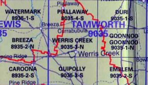 Werris Creek 9035-3-N NSW Topographic Map