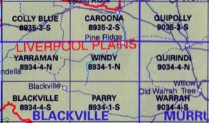 Windy 8934-1-N NSW Topographic Map