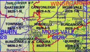 Wingello 8928-4-S NSW Topographic Map