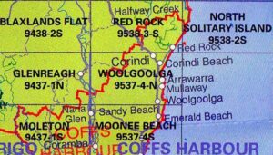 Woolgoolga 9537-4N NSW Topographic Map Printed