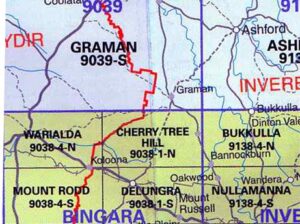Cherry Tree Hill 9038-1-N NSW Topographic Map