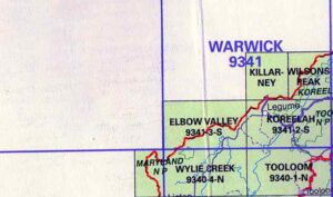 Elbow Valley 9341-3-S NSW Topographic Map