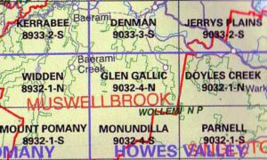 Glen Gallic 9032-4-N NSW Topographic Map