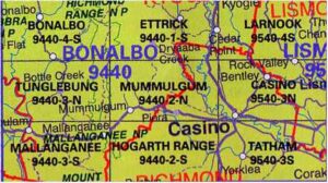 Mummulgum 9440-2-N NSW Topographic Map - Printed