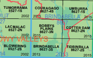 Bobbys Plain 8627-3-N NSW Topographic Map