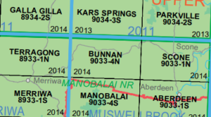 Bunnan 9033-4-N NSW Topographic Map