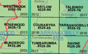 Courabyra 8526-4-S NSW Topographic Map