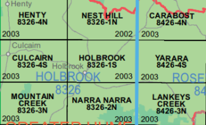 Holbrook 8326-1-S NSW Topographic Map