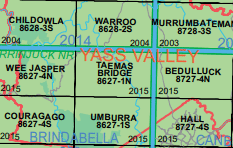 Taemas Bridge 8627-1-N NSW Topographic Map