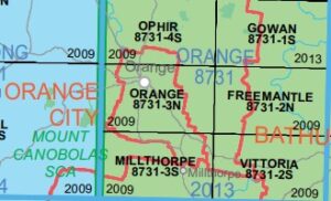 Orange 8731-3N NSW Topographic Map - Printed