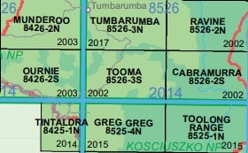 Tooma 8526-3S NSW Topographic Map - Printed