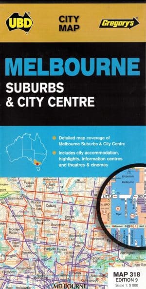 Melbourne Map 318 Suburbs and City Centre UBD - Greg
