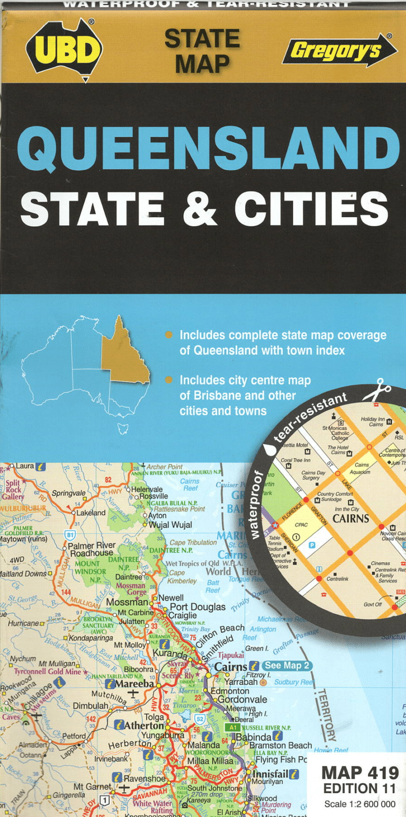 Queensland Map 419 State & Cities UBD-Gregory's