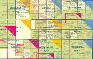 Cranbourne 7921-N 1:50,000 Scale Vicmap