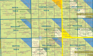 Creswick 7623-S 1:50,000 Scale Vicmap